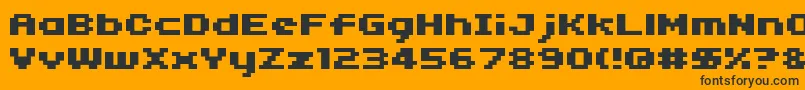 04b 11 Font – Black Fonts on Orange Background