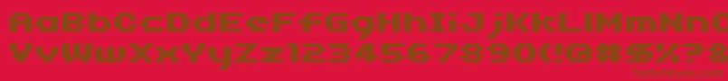 04b 11 Font – Brown Fonts on Red Background