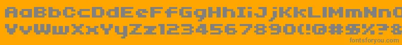 04b 11 Font – Gray Fonts on Orange Background