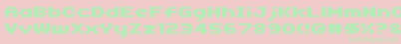 04b 11 Font – Green Fonts on Pink Background