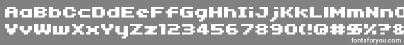 04b 11 Font – White Fonts on Gray Background