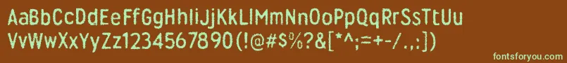Шрифт WyverninkRegular – зелёные шрифты на коричневом фоне