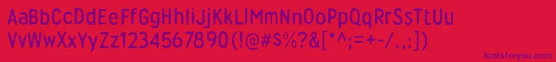 WyverninkRegular Font – Purple Fonts on Red Background