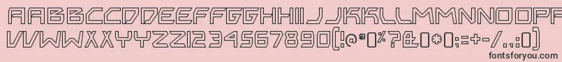 BitingmynailsoutlineRegular Font – Black Fonts on Pink Background