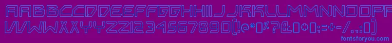 BitingmynailsoutlineRegular Font – Blue Fonts on Purple Background
