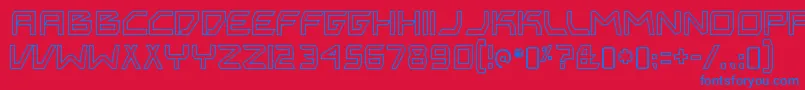 BitingmynailsoutlineRegular Font – Blue Fonts on Red Background