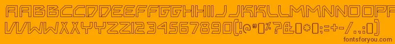 BitingmynailsoutlineRegular Font – Brown Fonts on Orange Background