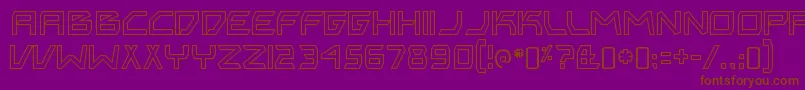 BitingmynailsoutlineRegular Font – Brown Fonts on Purple Background