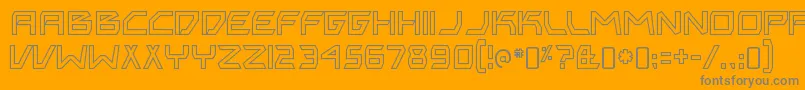 Fonte BitingmynailsoutlineRegular – fontes cinzas em um fundo laranja