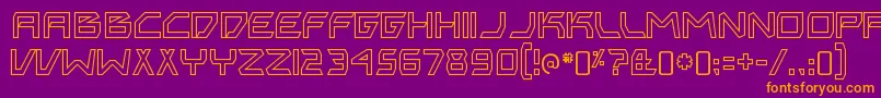 BitingmynailsoutlineRegular Font – Orange Fonts on Purple Background