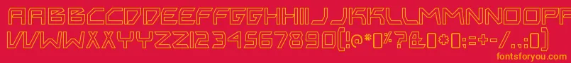 BitingmynailsoutlineRegular Font – Orange Fonts on Red Background