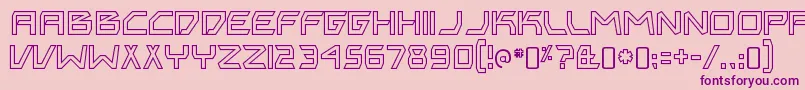 BitingmynailsoutlineRegular Font – Purple Fonts on Pink Background