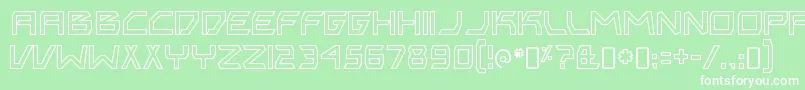 BitingmynailsoutlineRegular Font – White Fonts on Green Background