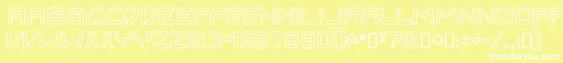 BitingmynailsoutlineRegular Font – White Fonts on Yellow Background