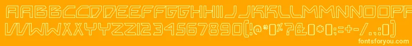 BitingmynailsoutlineRegular Font – Yellow Fonts on Orange Background