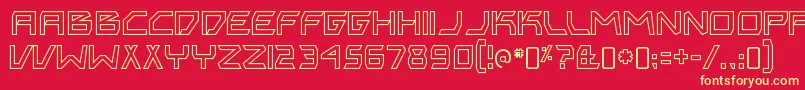 BitingmynailsoutlineRegular Font – Yellow Fonts on Red Background