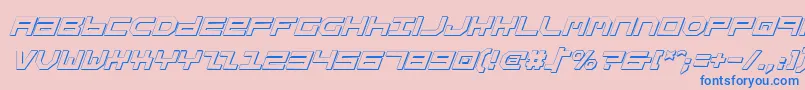 StuntmanShadowItalic Font – Blue Fonts on Pink Background