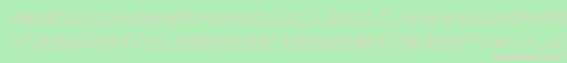 StuntmanShadowItalic Font – Pink Fonts on Green Background