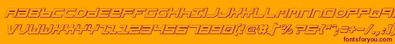 StuntmanShadowItalic Font – Purple Fonts on Orange Background