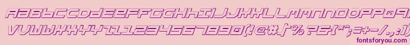 StuntmanShadowItalic Font – Purple Fonts on Pink Background