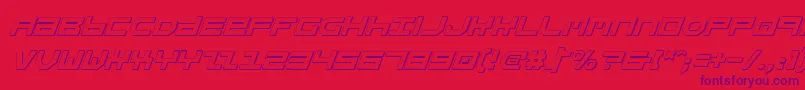 StuntmanShadowItalic Font – Purple Fonts on Red Background