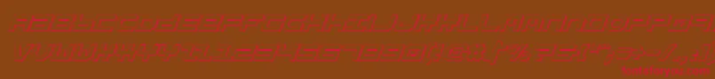 StuntmanShadowItalic Font – Red Fonts on Brown Background