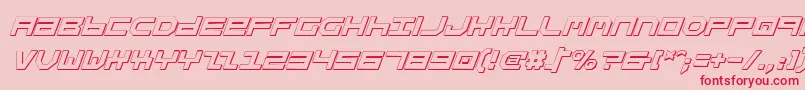 フォントStuntmanShadowItalic – ピンクの背景に赤い文字