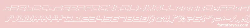 StuntmanShadowItalic Font – White Fonts on Pink Background