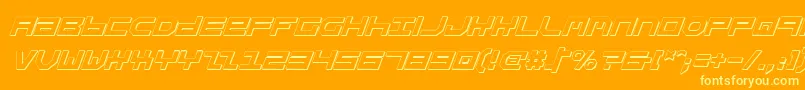 StuntmanShadowItalic Font – Yellow Fonts on Orange Background
