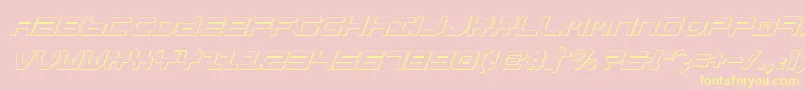 StuntmanShadowItalic Font – Yellow Fonts on Pink Background