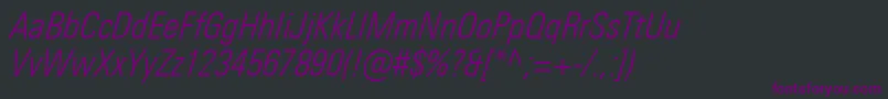 fuente UniversNextProLightCondensedItalic – Fuentes Moradas Sobre Fondo Negro