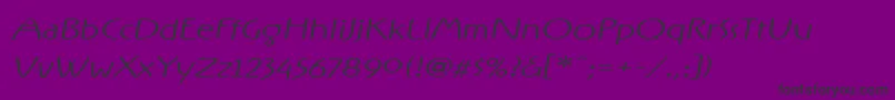Rxof-fontti – mustat fontit violetilla taustalla
