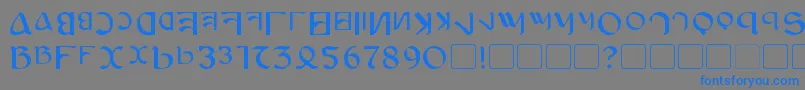 Anayanka Font – Blue Fonts on Gray Background