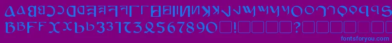 Anayanka Font – Blue Fonts on Purple Background