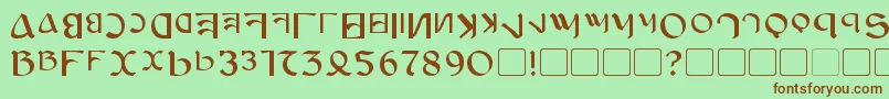 Шрифт Anayanka – коричневые шрифты на зелёном фоне