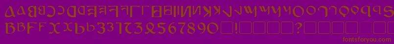 Anayanka Font – Brown Fonts on Purple Background