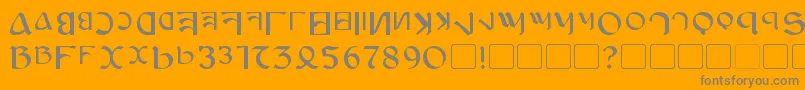 フォントAnayanka – オレンジの背景に灰色の文字