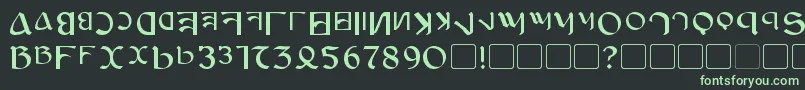 Шрифт Anayanka – зелёные шрифты на чёрном фоне