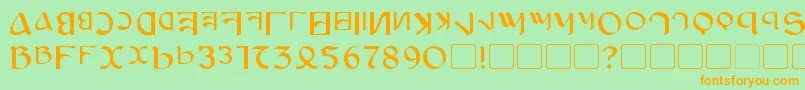 Anayanka Font – Orange Fonts on Green Background