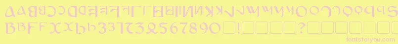 Anayanka Font – Pink Fonts on Yellow Background