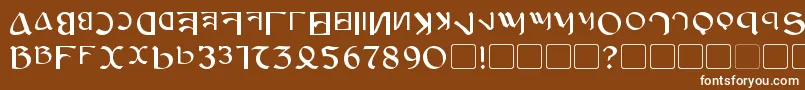 Anayanka-fontti – valkoiset fontit ruskealla taustalla