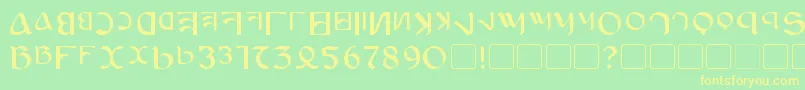 Anayanka Font – Yellow Fonts on Green Background