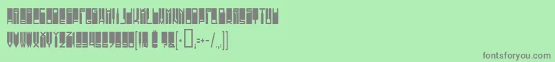 Vanishin Font – Gray Fonts on Green Background