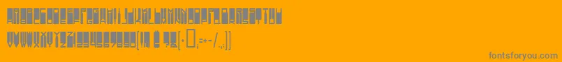 Vanishin Font – Gray Fonts on Orange Background