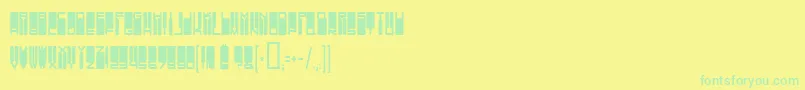 Vanishin Font – Green Fonts on Yellow Background