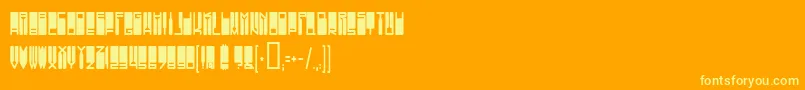 Vanishin Font – Yellow Fonts on Orange Background