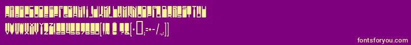 Vanishin Font – Yellow Fonts on Purple Background