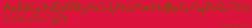 Vaudoo2rf Font – Brown Fonts on Red Background