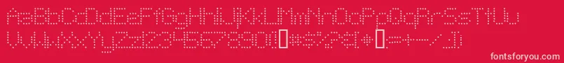 TelegraphicLight Font – Pink Fonts on Red Background