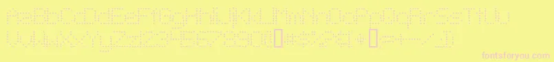 Fonte TelegraphicLight – fontes rosa em um fundo amarelo